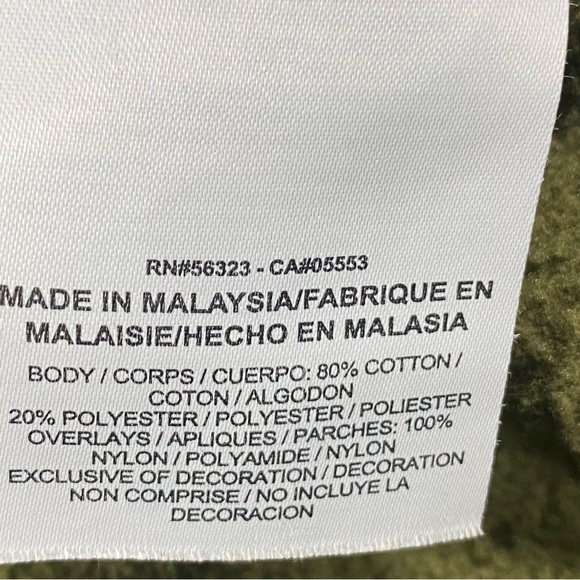 Nike Jacket Men’s Large Olive Green Hood Spell Out Sleeve Polar Fleece HBR Sport - Picture 9 of 13